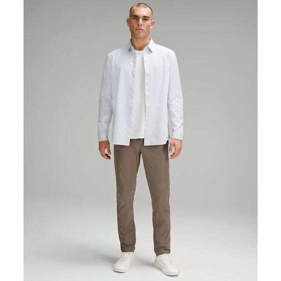 NWT $128 Lululemon ABC Classic-Fit 5Pkt Pants Trouser Warpstreme In Nomad 38x32 - Picture 1 of 9